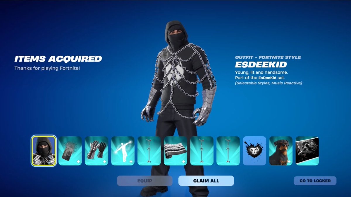 FortniteFNLK's tweet photo. Fortnite EsDeeKid Skin Giveaway 🎁

To Enter: 
❤️♻️ LIKE &amp; RETWEET
📲 FOLLOW @FortniteFNLK @braniyt 
🛑 SUBSCRIBE https://t.co/0sQIWluR6V
🎙️JOIN DISCORD https://t.co/WdRCsdUAQq
✅ COMMENT “DONE”

GIFTING IT TODAY ITEM SHOP‼️

USE CODE ‘FNLKK’ #ad https://t.co/hkTt3PdYvL