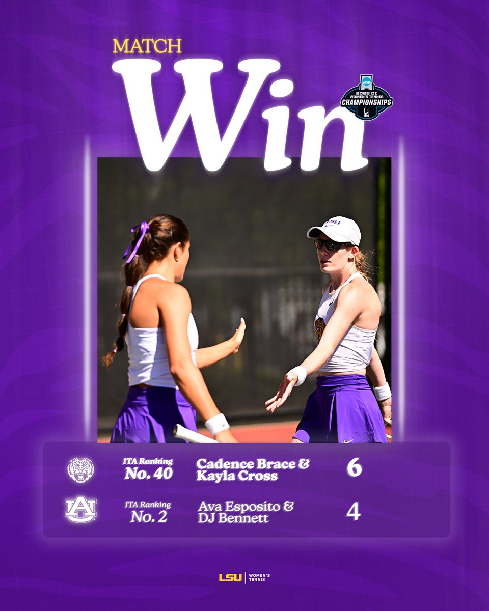 LSUwten's tweet photo. Cadence and Kayla get it done on Court 1 💪 https://t.co/hJ8fpYT9Kc