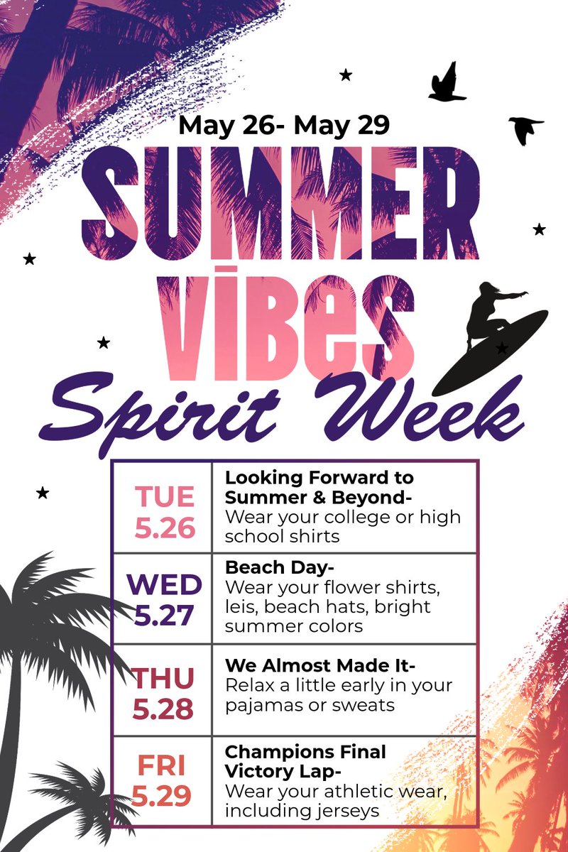 ENMGators's tweet photo. For the week of May 26-29! https://t.co/1GgM4WjW3y