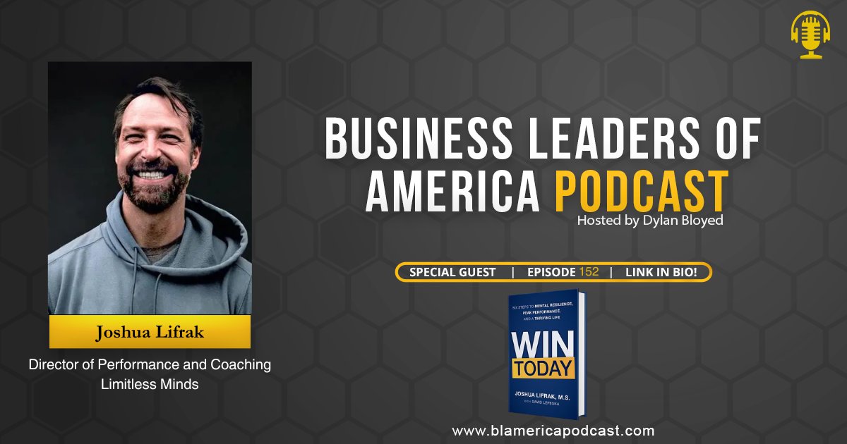 BLAmericaPod's tweet photo. I sat down with Joshua Lifrak, Director of Performance and Coaching at Limitless Minds and author of WIN TODAY, to talk about what mental performance actually looks like behind the scenes for elite athletes, championship teams, and high-performing leaders.

Most people think it’s about motivation or “mindset tips.”

In reality, it’s much deeper and far more practical.

We got into:
🧠 Why the real goal isn’t perfection, but presence and awareness in real time
⚾ What it was actually like inside the Chicago Cubs organization during the 2016 World Series run
🔄 Why neutral thinking beats positive thinking in high-pressure decision-making environments
📈 How elite performers build consistency by focusing on daily execution instead of long-term overwhelm
 
This conversation breaks down the mental frameworks that separate high performers from everyone else and how those same principles translate far beyond sports.

🎧 Full episode below 👇

https://t.co/qR6ndXbM38