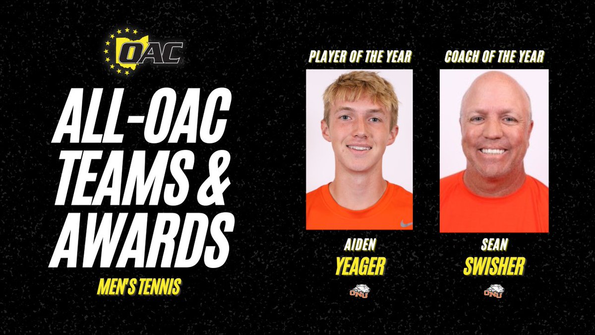 OHAthleticConf's tweet photo. Congratulations to Men's Tennis All-OAC Teams and Special Awards Winners! 🔥🎾

Full List of All-OAC teams on https://t.co/qiIi6dH0eZ

#OAC | #d3tennis https://t.co/GvmNBIsnPw