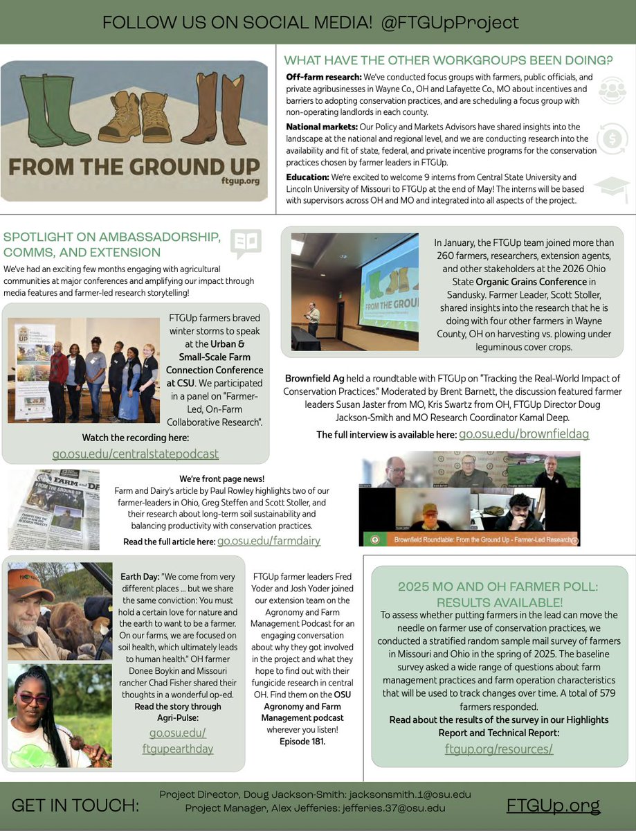 FTGUpProject's tweet photo. The latest From The Ground Up newsletter is here! Wishing you a nice weekend read! https://t.co/YMbBJbygkh
We’re excited to continue building research that works from the ground up. #FromTheGroundUp #SoilHealth #ConservationAgriculture #FarmerLedResearch #SustainableAgriculture https://t.co/V5jZG7YBTV