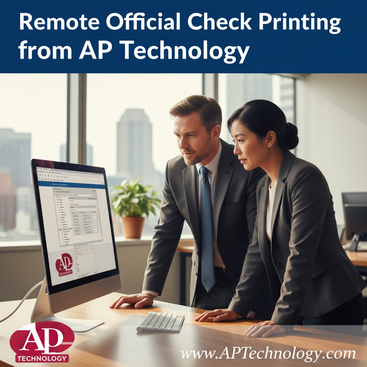 APTpay's tweet photo. #Banks! #RemoteCheckPrinting means faster deal closes and fewer trips to branches for #business customers. More deposits for you. Advanced workflow automation and Secure32 replacement, too. AP Technology for modernized payment issuance solutions. https://t.co/D21jbEPlQ7 https://t.co/uAv9lSuOxI