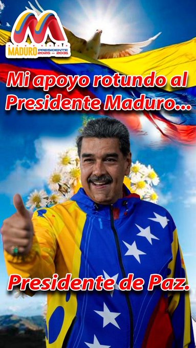 soydemonagasreb's tweet photo. Yo apoyo a Nicolás Maduro 🇻🇪 

No apoyo al Estado 51 🇺🇸

No apoyo a María Corina Machado 

No apoyo la muerte de más venezolanos 🇻🇪 

#LaSayonaHumillada https://t.co/8WVCSB2Nt3