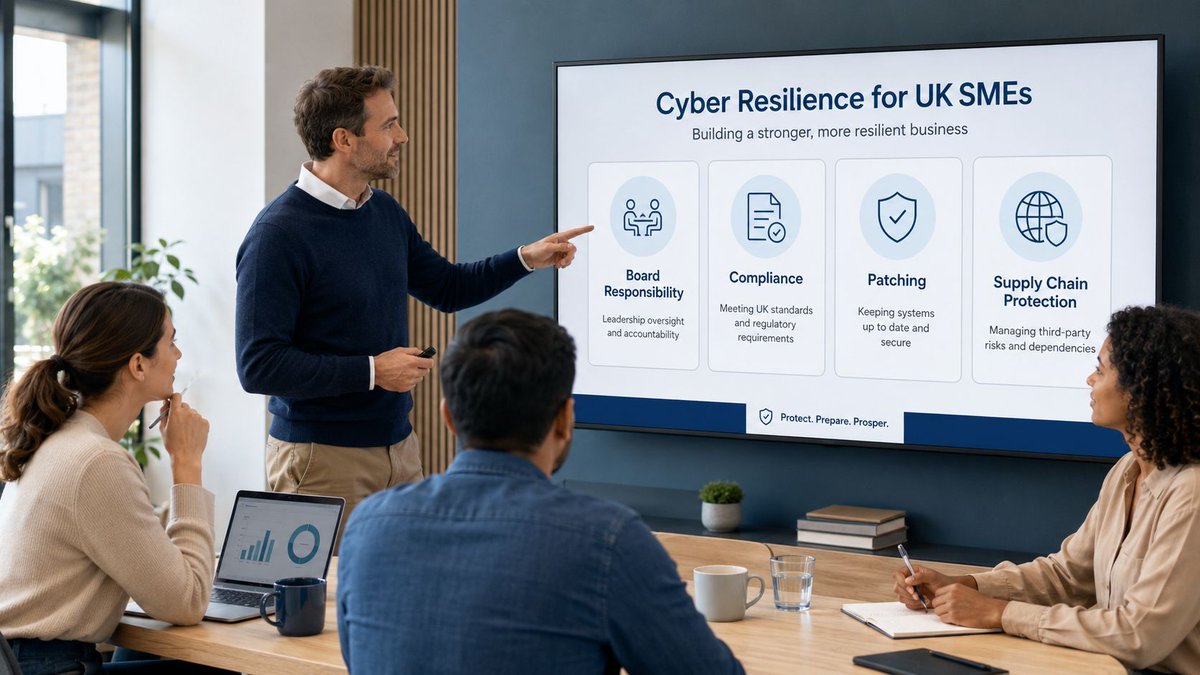 ComtekSolutions's tweet photo. Cyber resilience is now a boardroom issue, not just an IT task.

This week’s IT news looks at the Cyber Resilience Pledge, ransomware risk and the basics every UK SME should keep on top of. 

Need advice? Contact Comtek. 

Read the full article: https://t.co/naLUIkeNvH https://t.co/oubZtwTp6R