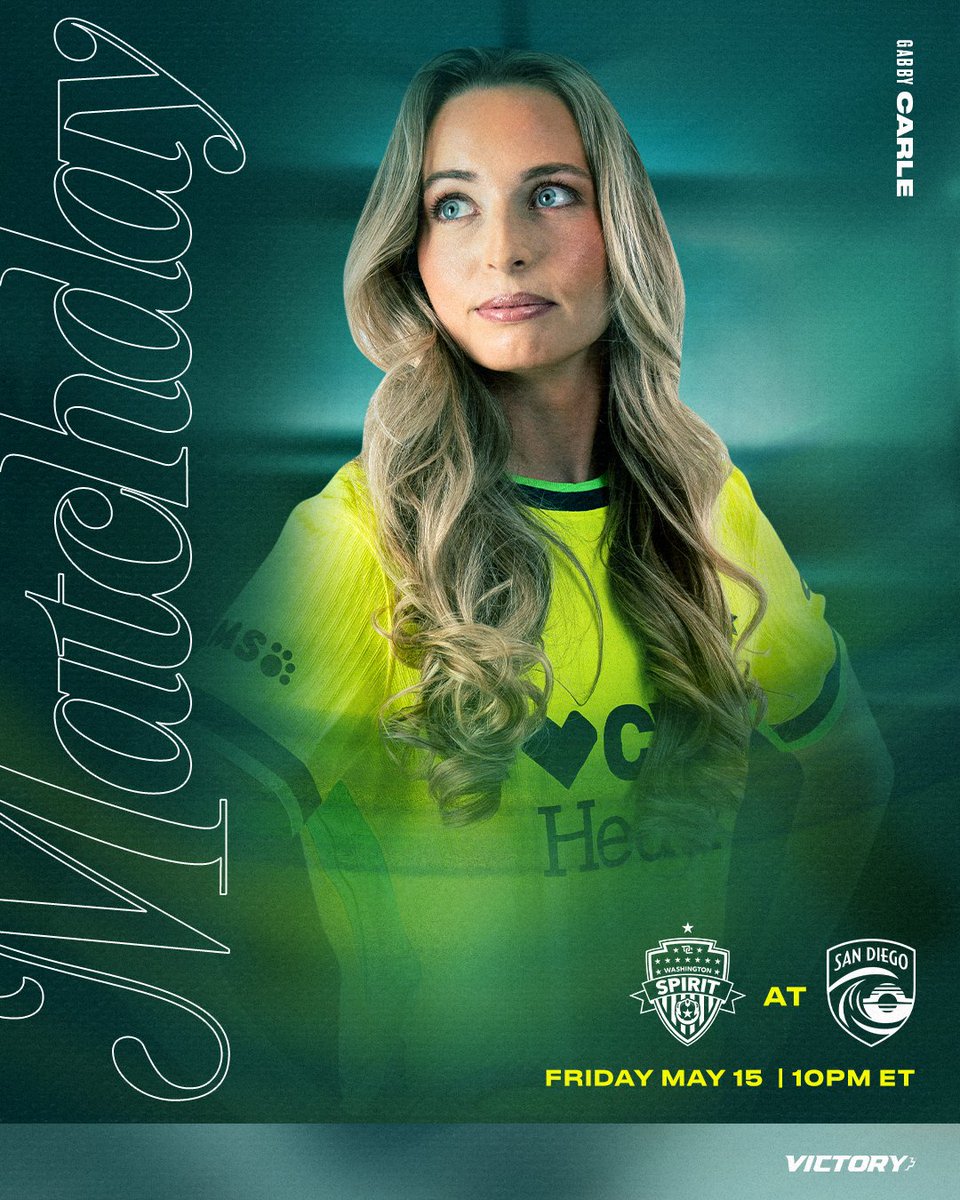 WashSpirit's tweet photo. MATCHDAY IN SD ๐
๐ San Diego Wave
โฐ 10pm ET
๐บ @victoryplustv
#RiseUpDC https://t.co/aJhhyJilHg