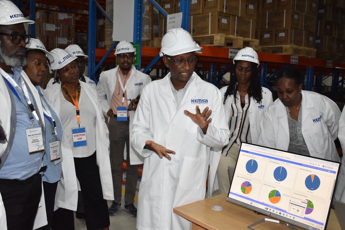 Kemsa_Kenya's tweet photo. KEMSA CEO Dr. @WEjersa reaffirmed commitment to strengthening Kenya’s health commodity security during a high-level engagement with a World Bank Delegation led by Dr. Irene Matingi at the National Supply Chain Centre, Embakasi. #KEMSA #WorldBank
#BREHS #HealthSecurity https://t.co/JspwLZpYvL