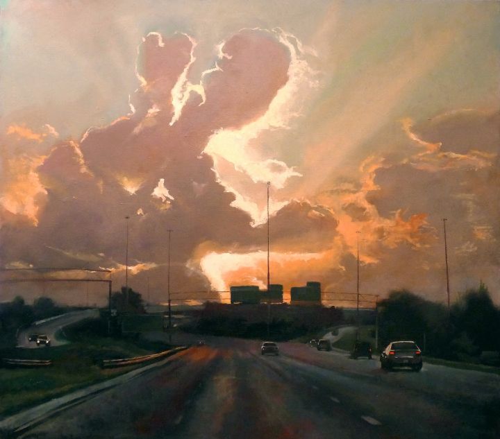 jsanchezpainter's tweet photo. Art of the Day! "I 75 Sunrise". Buy at: https://t.co/uViV4AofAT https://t.co/XGLloYcLjN