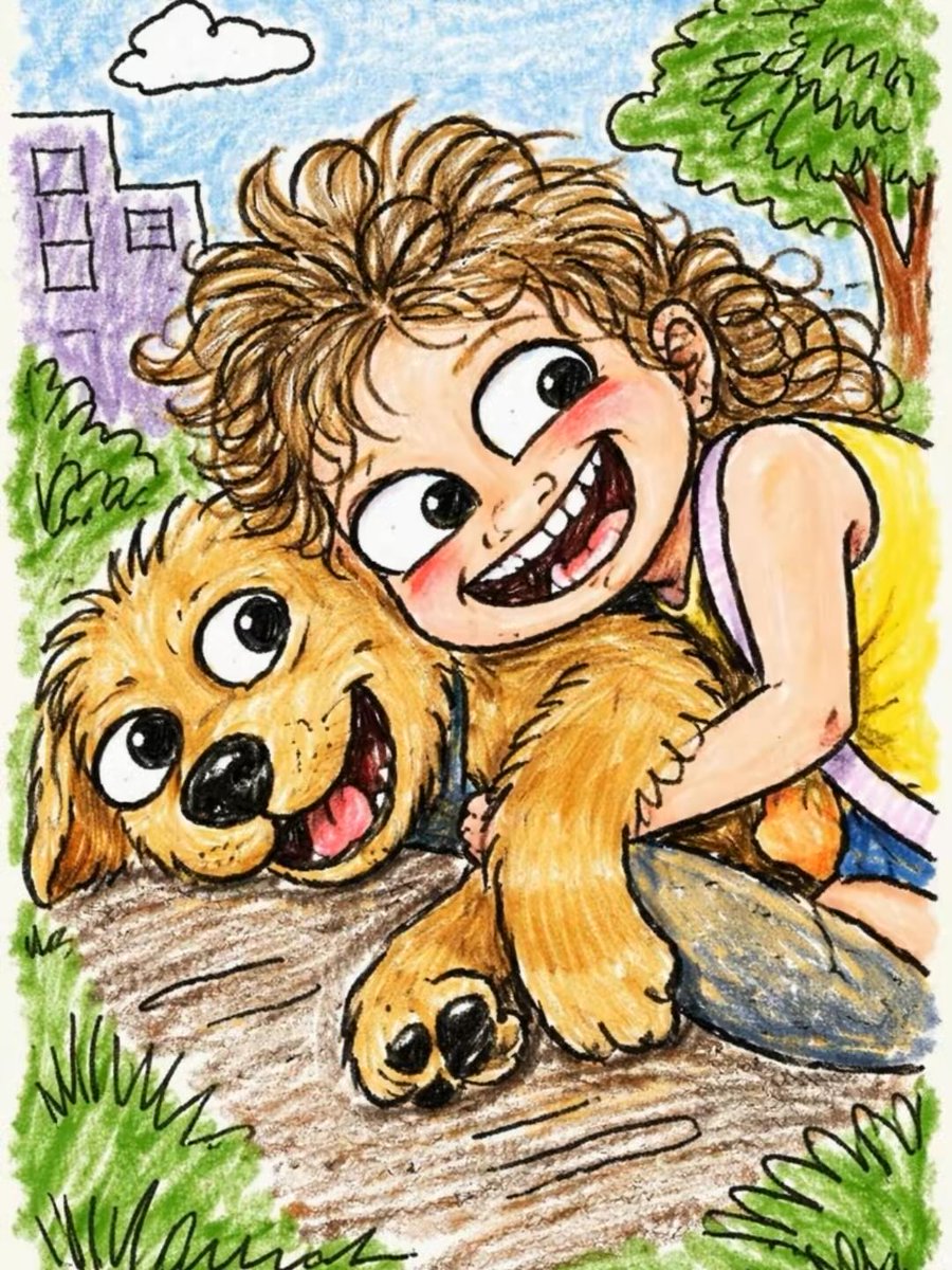 chaton_app's tweet photo. Prompt: Turn this photo into a funny ugly doodle drawing. Make it look like a quick sketch using a cheap marker or crayon: messy, rough, childlike, with bad perspective and awkward proportions. Slightly exaggerate facial features. Add a simple cartoon background (like buildings, trees, street), random sketchy lines and details, uneven coloring, and visible strokes. Style: looks like a lazy drawing, not polished, humorous, a bit stupid-looking, meme-like, casual internet style.￼ Do NOT make it realistic.￼