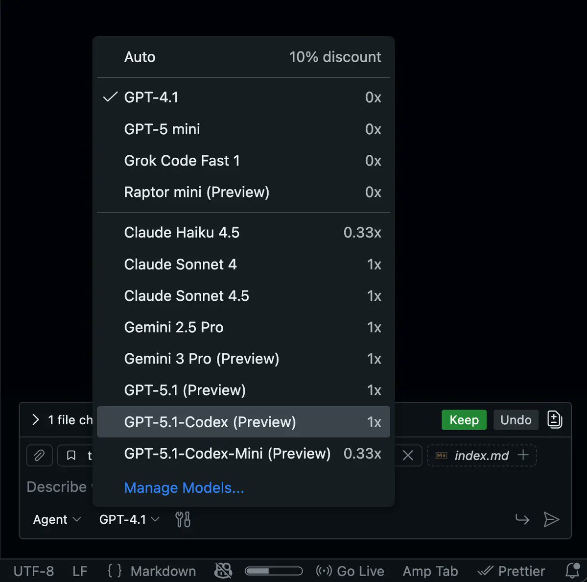 Antigravity editor screenshot with a live model picker despite shutdown speculation