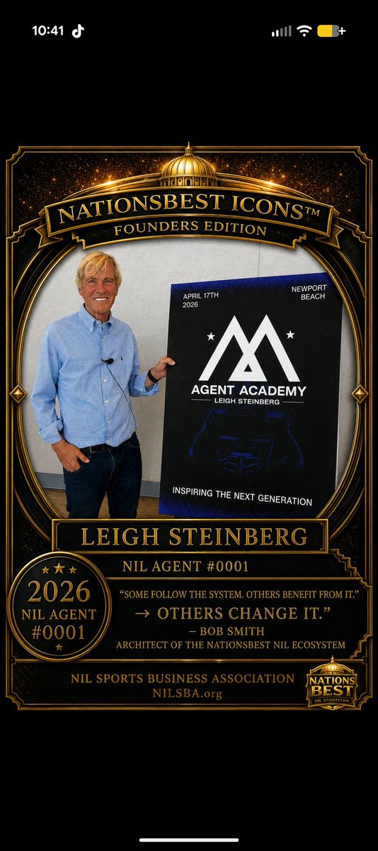 NRMedia50's tweet photo. Good Morning, Happy Friday 

Well Deserved For Our Friend And My Mentor @leighsteinberg To Get Recognized With Our Nations Best NIL Icons as he Embodies Leadership in a positive way @SnoopDogg @AmyTrask
🐐🔥🚀🏆 #NRMedia  #NationsBest #NILDreamTeam #NILIcons #LeighSteinberg https://t.co/D5Nq9vEOZJ