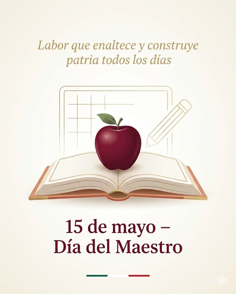 omarfcampos's tweet photo. ¡Feliz Día del Maestro! 🍎✨
Gracias por reinventarte cada día en el aula, por investigar, reflexionar y encontrar soluciones para el futuro de tus alumnos. ¡Tu vocación transforma vidas! 🧑🏫👩🏫
#DíaDelMaestro #OrgulloDocente #Educación #OFCL #DefendamosLaDocencia https://t.co/ARhkRQbYOL