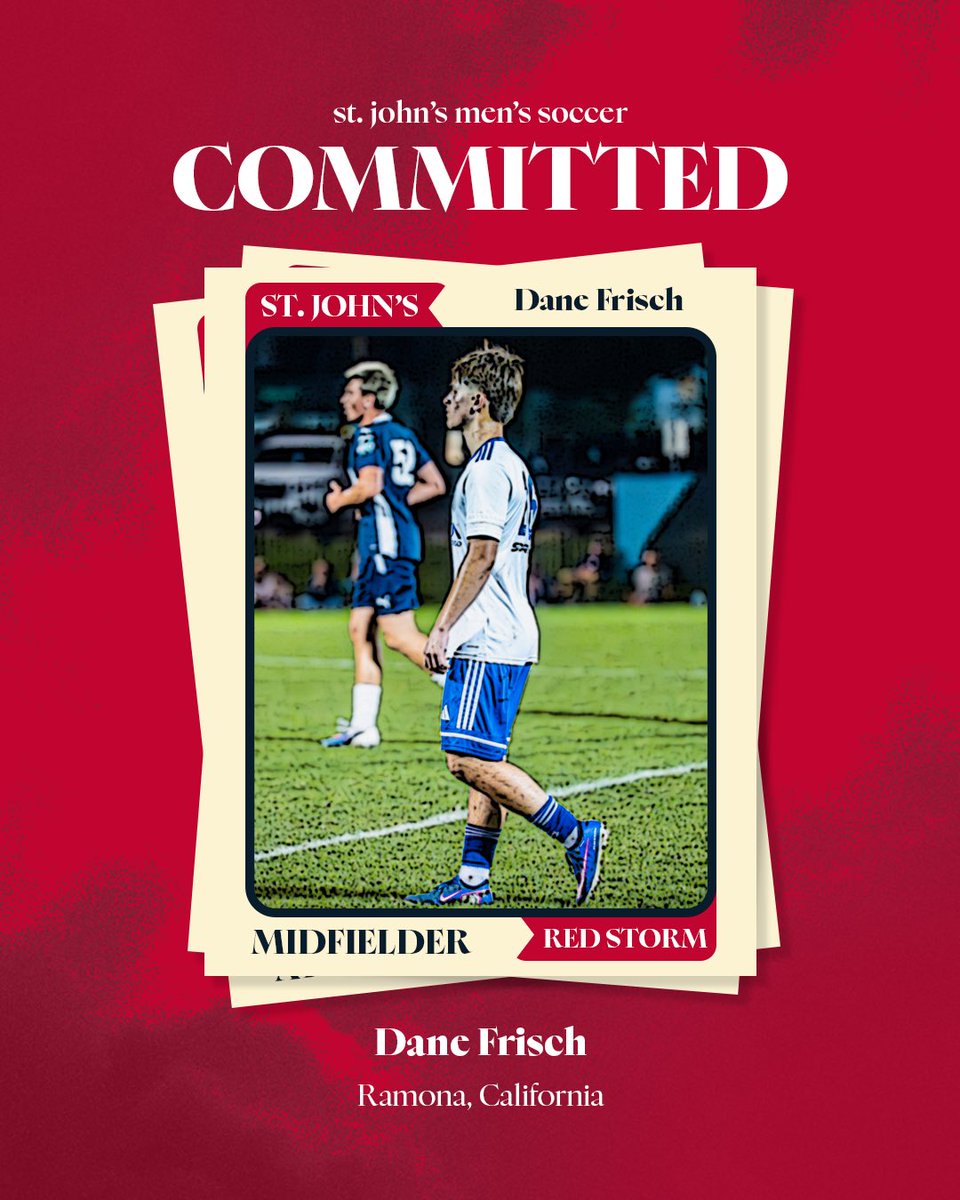 StJohnsMSoccer's tweet photo. Newest Johnnie ⚡️

#RedStorm https://t.co/zzIuww8HLY