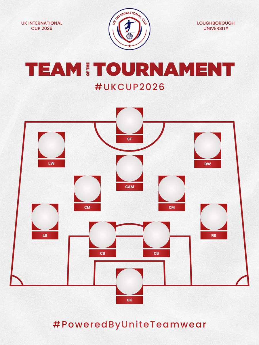 ukintcup's tweet photo. 𝗧𝗘𝗔𝗠 𝗢𝗙 𝗧𝗛𝗘 𝗧𝗢𝗨𝗥𝗡𝗔𝗠𝗘𝗡𝗧 🗳️

We are officially opening nominations for the UK Cup Team of the Tournament!

𝗡𝗼𝗺𝗶𝗻𝗮𝘁𝗲 𝗵𝗲𝗿𝗲:
🔗 https://t.co/5XtTejyYJU

𝗗𝗲𝗮𝗱𝗹𝗶𝗻𝗲: Nominations close 12pm on Friday 22nd May.

#UKCup | #PoweredByUniteTeamwear https://t.co/QldNxNjbIi