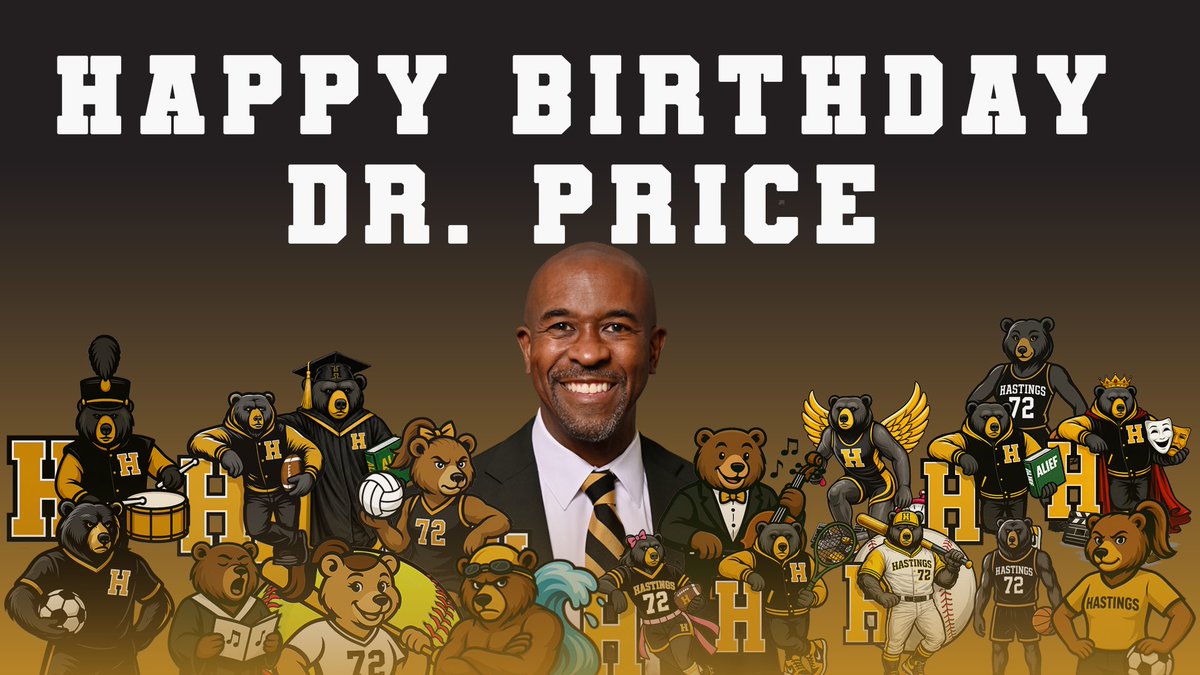 MrLawrenceAP's tweet photo. #HappyBirthday @DrWilliamPrice from all of your #Bears @AliefHastingsHS !
🐻￼￼￼￼🧸￼ https://t.co/PhjI8bNCY3