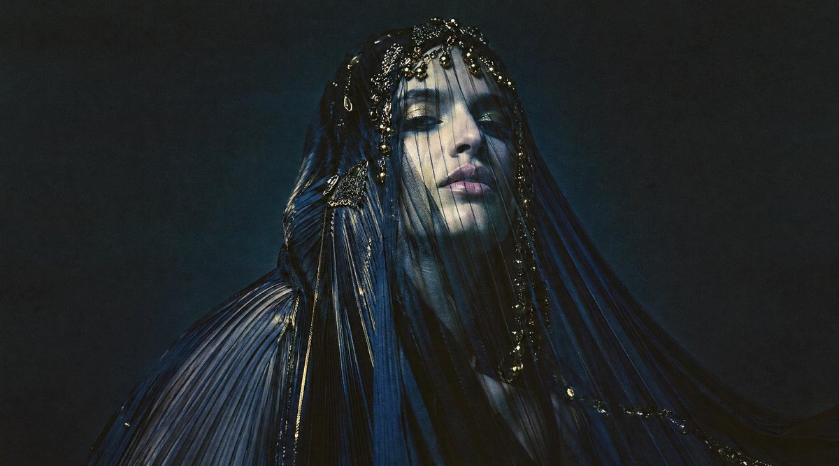 Dark Veiled Couture Portrait