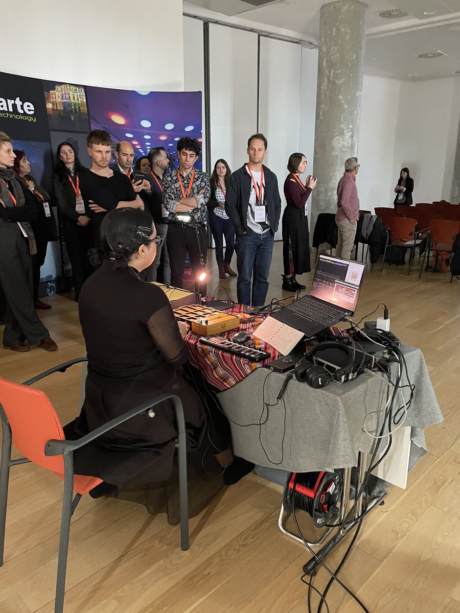 Technarte's tweet photo. 🎧 That’s a wrap on the talks — big thanks to all speakers, ending with Akane Hiraoka ⚡

Now TECHNARTE LIVE begins 👾Live performances running until 18:00. Stay around � https://t.co/U5zjS7tTFX
