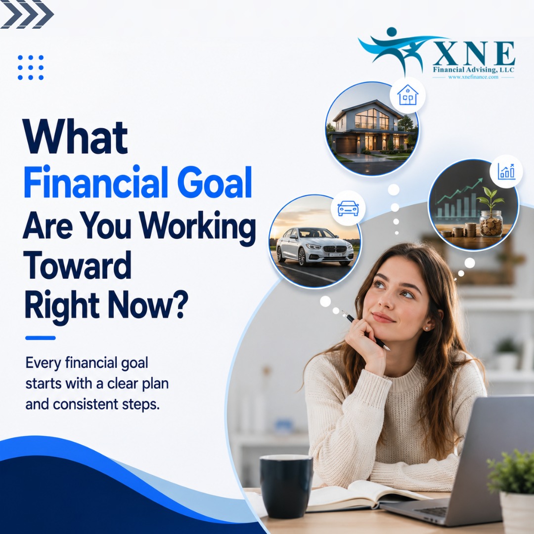 XNEFinancial's tweet photo. Everyone’s financial goals look different. ✨

Maybe it’s a home, a car, stronger savings, investments, or simply more financial peace and stability. 🏡🚘📈

The important part is starting with a plan and staying consistent along the way. 💙

What financial goal are you working toward right now? Drop it in the comments or send us a message. 📩

#FinancialGoals #FinancialPlanning #MoneyGoals #PersonalFinance #FinancialFreedom #MoneyManagement #BuildWealth #SmartMoney #FinanceTips #FinancialWellness #InvestingGoals #SavingsGoals #MoneyMindset #FuturePlanning