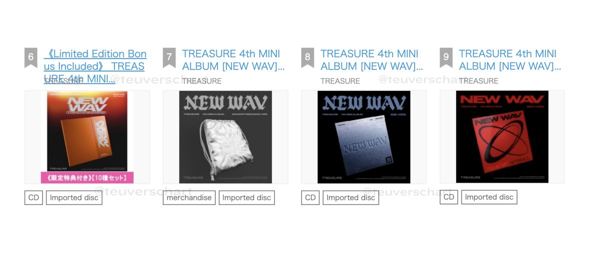 TREASURE CHARTS UPDATES tweet media