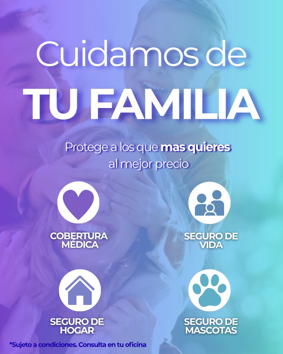 NovatelFibra's tweet photo. 👨‍👩‍👧‍👦 Tu familia es todo. Protégela como se merece.
Salud, vida, hogar y hasta tu mascota… todo cubierto en un solo lugar.
💙 Más tranquilidad
🏡 Más seguridad
🐾 Para todos los tuyos

Porque cuidar de los que quieres no debería ser complicado.
#Familia #Protección #Seguros https://t.co/uGcBGf9opN