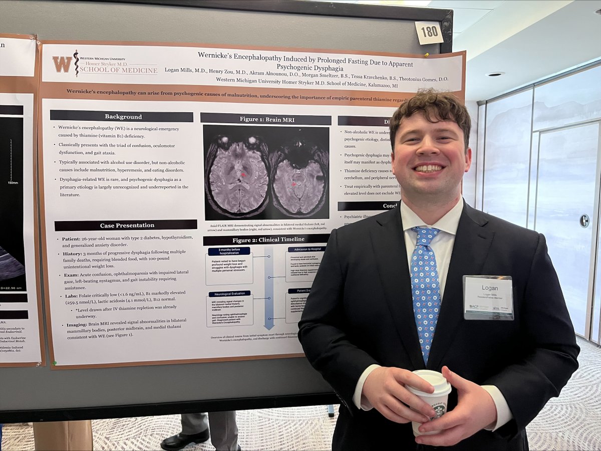 WMUMedicine's tweet photo. Earlier this month, Drs. Akram Alnounou, Logan Mills, and Gautam Pandrangi from the Internal Medicine residency program at #WMed, presented posters and participated in the Doctor’s Dilemma competition at the 2026 MI-ACP and SHM-MI Resident and Medical Student Day. Take a look https://t.co/Wv15bE7ILj