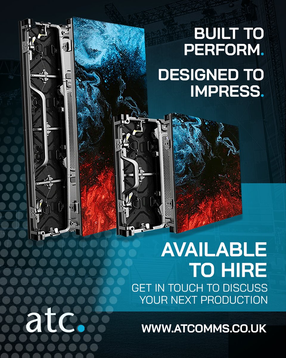 atcommunication's tweet photo. Summer events need screens built for the outdoors ☀️🎪

The @Unilumin P3.9 URMIII delivers ultra-bright visuals, IP65-rated reliability, fast setup &amp; flexibility for festivals, conferences &amp; live events.

Available to hire from ATC.

#LEDWall #OutdoorLED #Unilumin #AVHire https://t.co/k7j76frAbE
