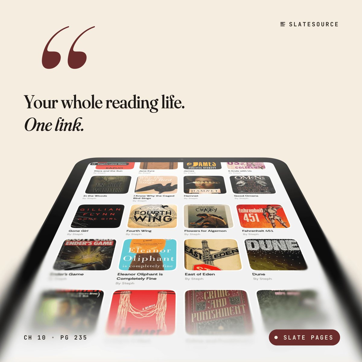 slatesource's tweet photo. "Can I see your writing?"

Used to take five minutes of apology and copy-pasting.

Now it's one link.
Every review. Formatted. Permanent.

https://t.co/r4lQ4ECe4c

#BookReading #BookReview #Slatesource #BookSky #ReadingCommunity https://t.co/v57yxb0i9N