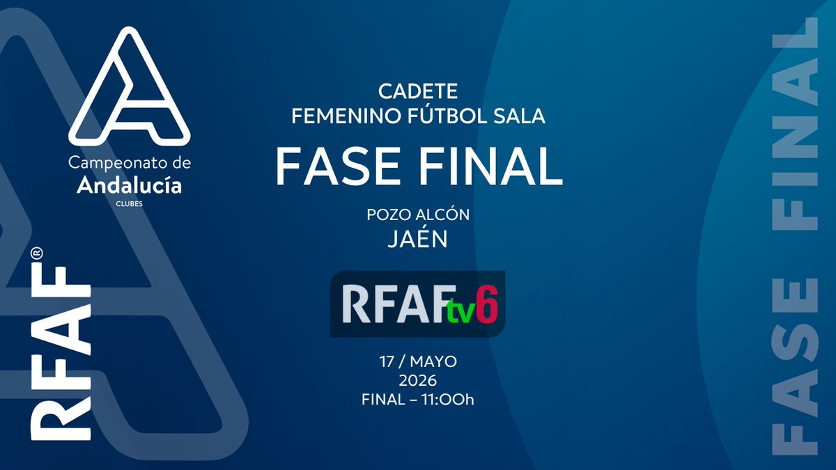 RFAF's tweet photo. 🔝👟⚽️ Domingo muy entretenido con estos 𝗣𝗔𝗥𝗧𝗜𝗗𝗔𝗭𝗢𝗦

⚔️ #AndaluzPromesasAlevín 
⚔️ @playastorroles 🆚 @CDClaretSev
⚔️ #AndaluzCadeteClubesFSF   
⚔️ #AndaluzSéniorClubesFPF 
⚔️ #AndaluzSéniorClubesFP
⚔️ @c_nervion 🆚  @FSTorremolinos
⚔️ @XerezDFC_Futsal 🆚  @albolote_futsal
 
📺 En directo en #RFAFtv

💟#FutsalRFAF #FútbolRFAF #FútbolPlayaRFAF