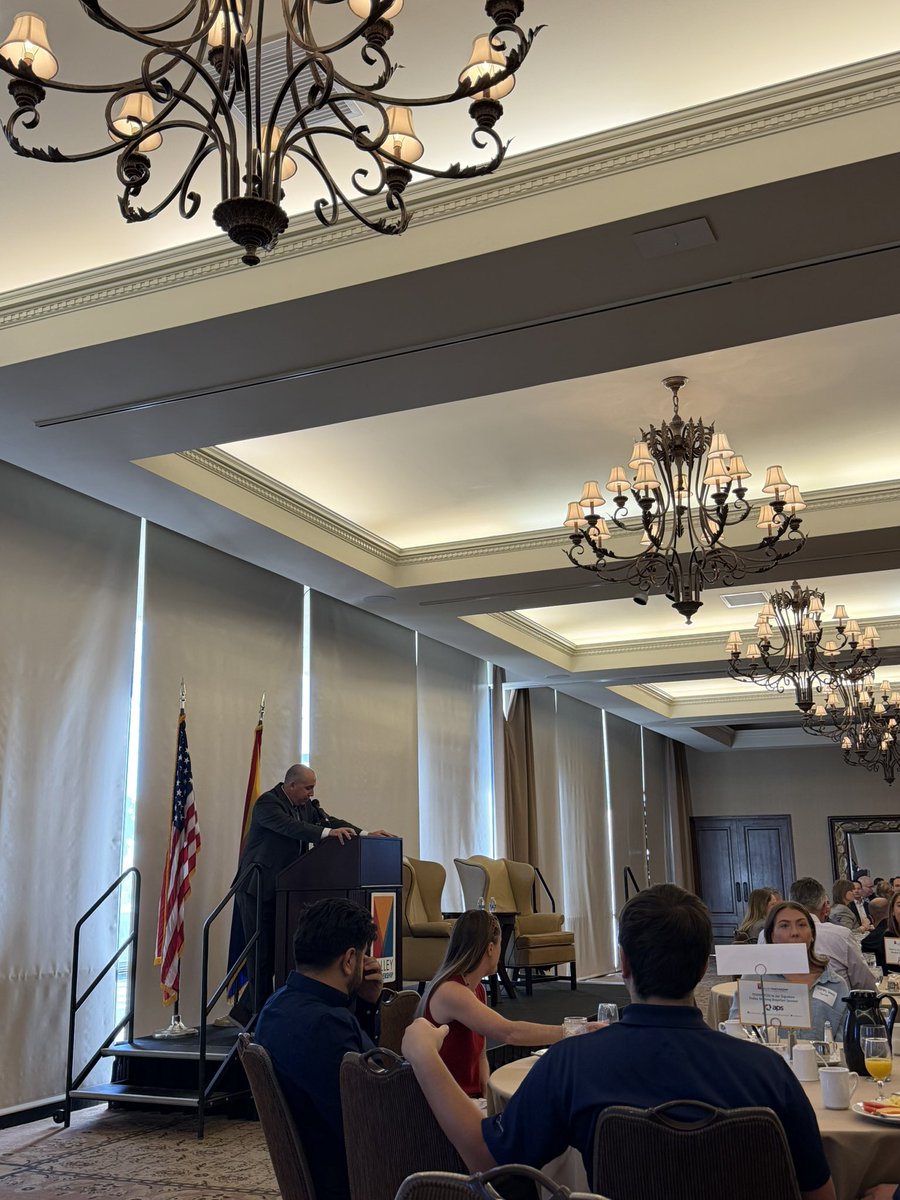 ValleyPartners's tweet photo. Clark Princell getting things started with some sponsor thank you's, notably to the Friday Morning Breakfast sponsor @apsFYI Also gave a warm welcome to the new members and the 2026 advocates. https://t.co/KN7YEfah5C