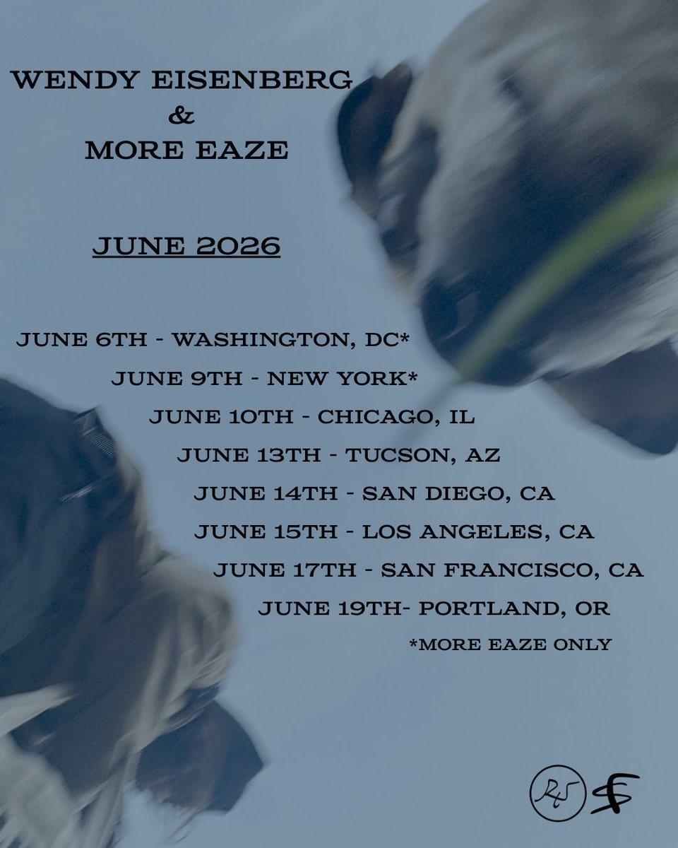eustacesilly's tweet photo. .@eisenbergsounds &amp; @more_eaze co-headline tour on (mostly) the west coast 🤠

Tix here: https://t.co/aqDoRITrID https://t.co/rim6zSMCoc
