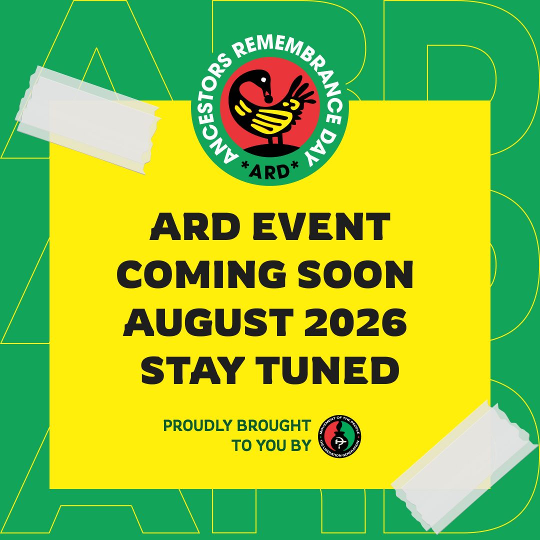 MOVEMENTOFTHEP1's tweet photo. The Spirit Lives On. 🕯️ This August, we honor our ancestors, their stories, their strength, their legacy. 
Through memory and culture, we move forward as one. Liberation generation. 
#ARD2025 #RememberTheirStories #HonorOurRoots #LiberationGeneration https://t.co/ATX3KsU5s1