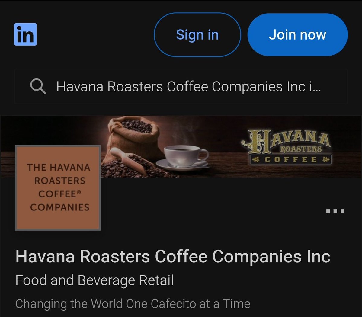 HRCcoffee's tweet photo. $THRC - Havana Roasters Coffee

We're now on LinkedIn.

https://t.co/fxrfhvZ7fR https://t.co/rCY6NSdmzS