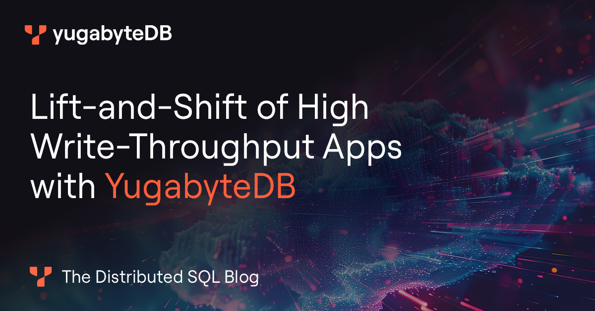 Yugabyte's tweet photo. This blog demonstrates how common #distributedSQL system patterns can create write hotspots in distributed #architectures, and how ordering, key design, and access paths directly impact #scalability. 💡

Understanding and addressing the trade-offs is now significantly simpler with #YugabyteDB, which enables true lift-and-shift of high-write-throughput applications.💪

Find out more! ⬇️
https://t.co/TUnu0NaCC7