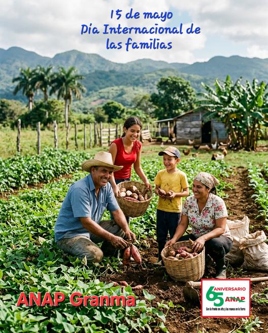 YanielSalina's tweet photo. Detrás de cada cosecha, hay una familia. Detrás de cada cooperativa, hay un hogar que madruga, que resiste, que sueña.

Hoy saludamos a las familias del campo, primer eslabón de nuestra soberanía alimentaria. #DíaDeLaFamilia 
#ANAPGranma https://t.co/V7PxJtXKrM