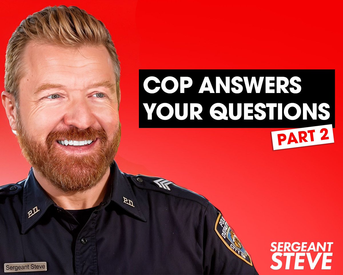 SergeantSteveYT's tweet photo. 🚔 I need your help! 🚔

You guys blew up my last Q&A video, so we're doing it again! I'd love to hear your law enforcement questions, the wilder the better. Try to ask something you don’t think anyone else will ask.

I'll pick a bunch of your questions to answer in the video, so if you'd like to appear in a video, ask away!

My last Q&A video was to celebrate 100K subscribers, and the channel has just crossed over 250K subscribers just two months later! I can't thank you all enough for watching and supporting the channel but I'm grateful to you all 🙏