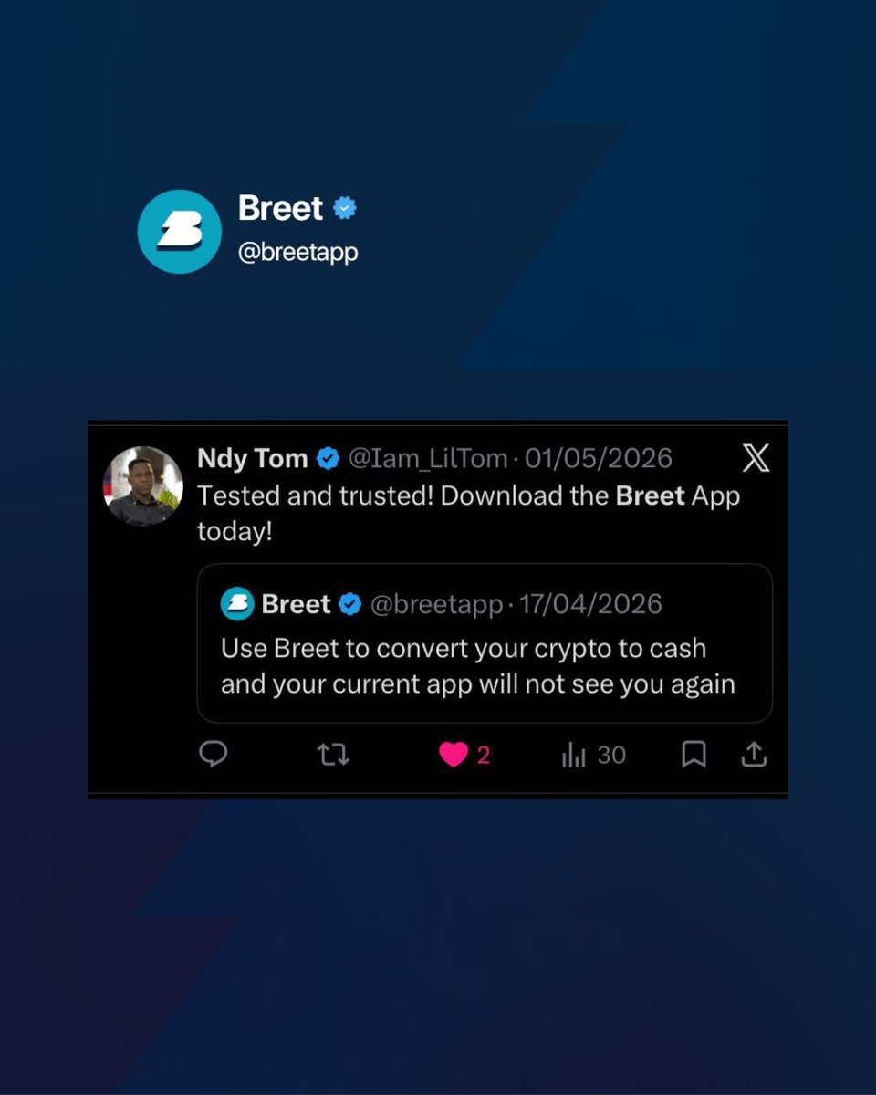 breetapp's tweet photo. Crypto transactions should NOT be hard. Our users agree 😉
These are the kind of feedback we love to see 🫶

#UseBreetApp #Breet #Reviews #Testimonials #BreetApp https://t.co/9veFKnAX3A