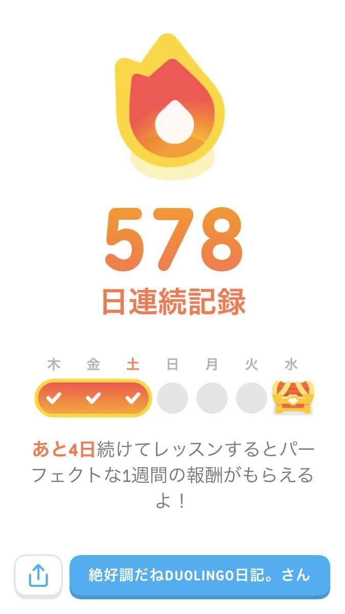 Duolingo日記。 tweet media
