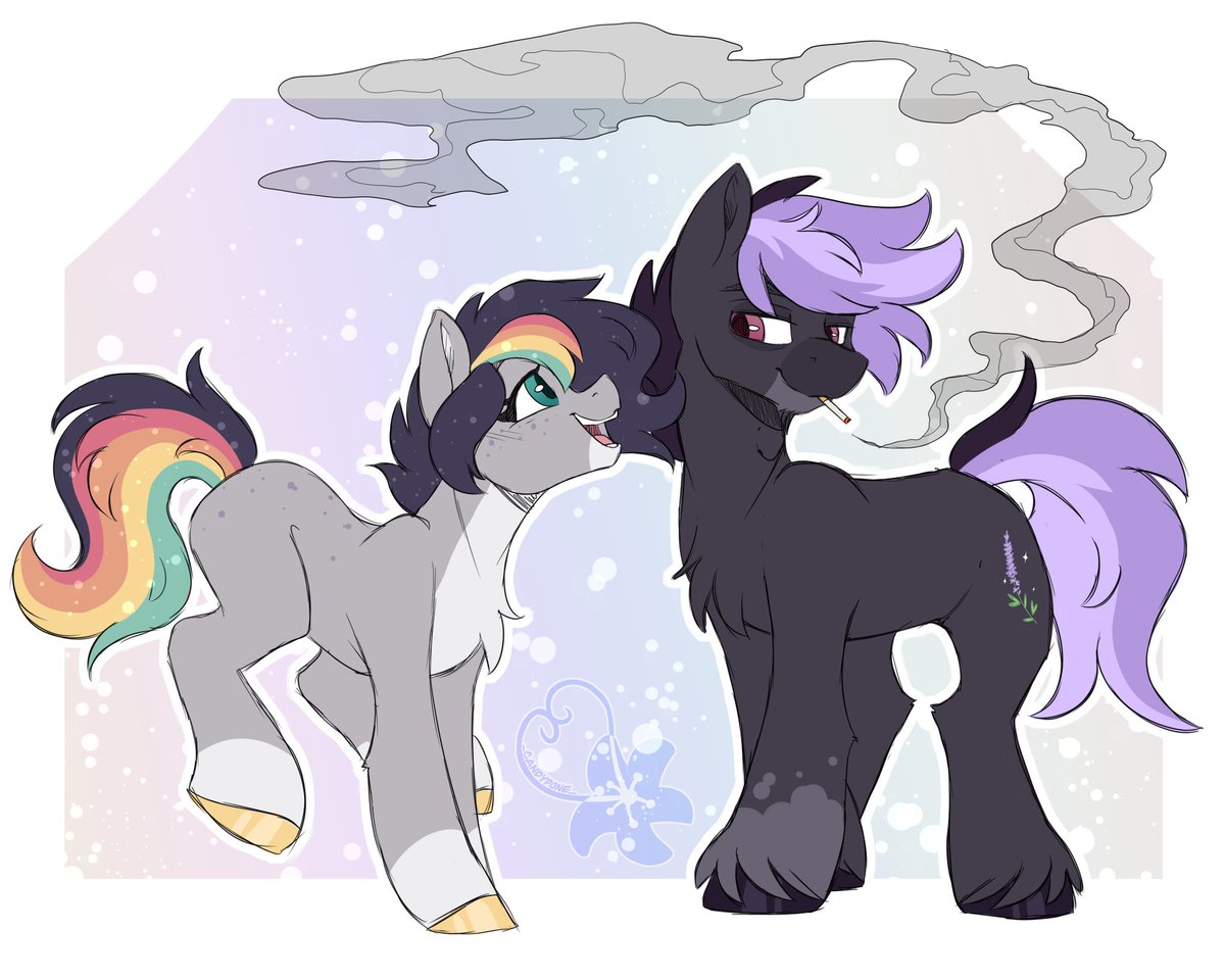 _CandyPone_'s tweet photo. Im so proud of this commission,  just look at how cute these two turned out! https://t.co/MEZ192REJn