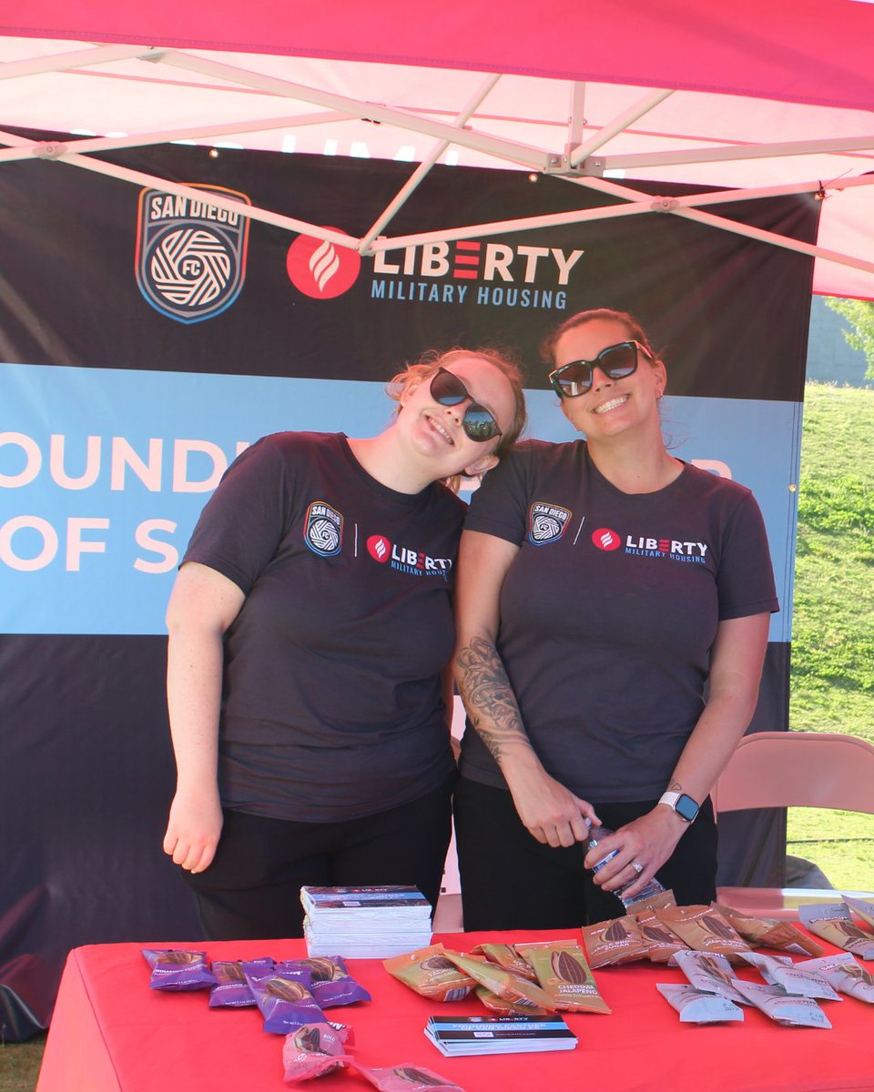 LiveLMH's tweet photo. We love seeing military families stop by our @SanDiegoFC activation zone! Before every home match, our teams set up games, give out prizes, and create a fun space for families to connect. https://t.co/NI2dxRGbVC