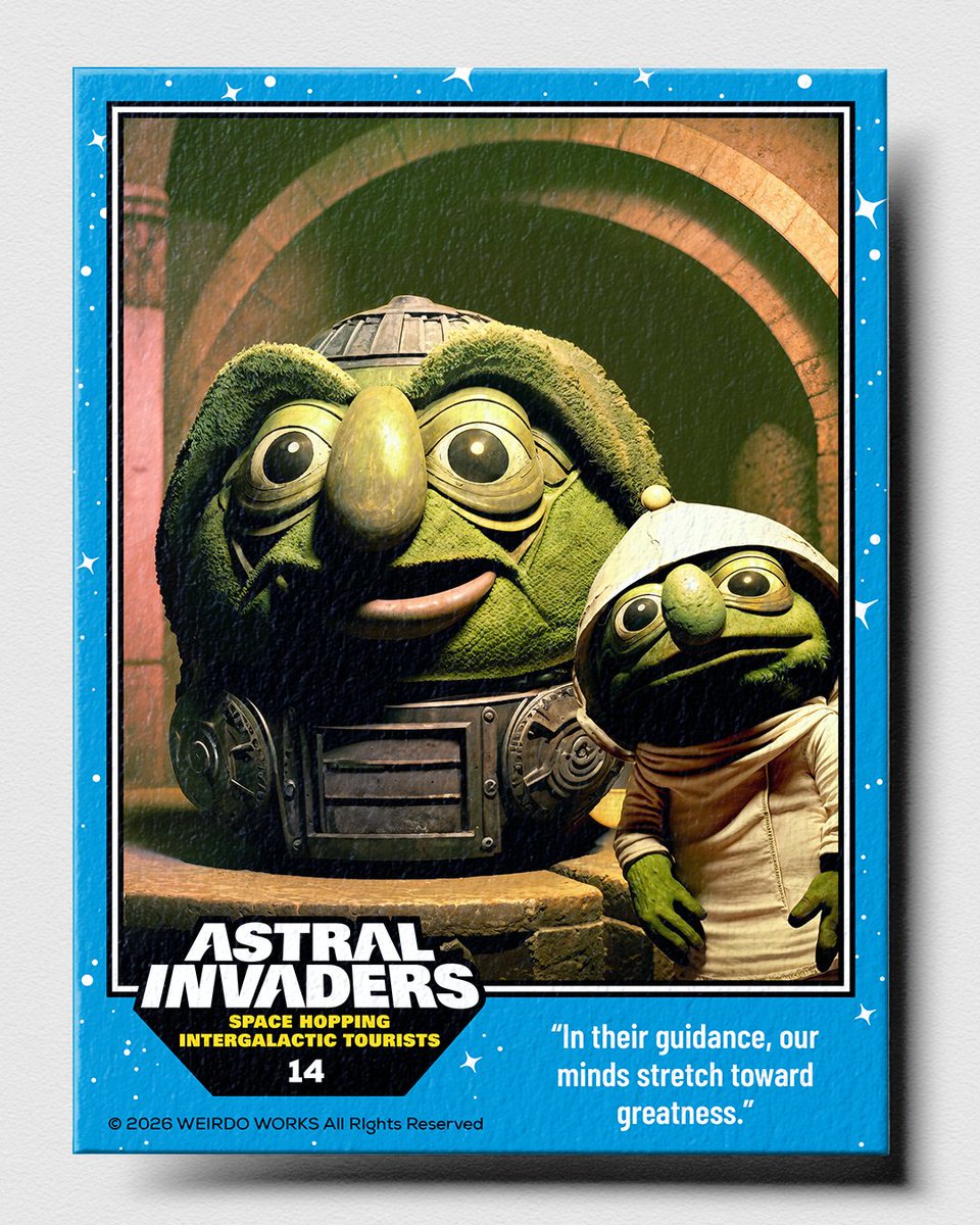 AstralInvaders's tweet photo. The Wobbleps are proof that wisdom comes with age… and an increasingly alarming head-to-body ratio.

The universe is getting weirder.

#AstralInvaders https://t.co/nCBMjE5App