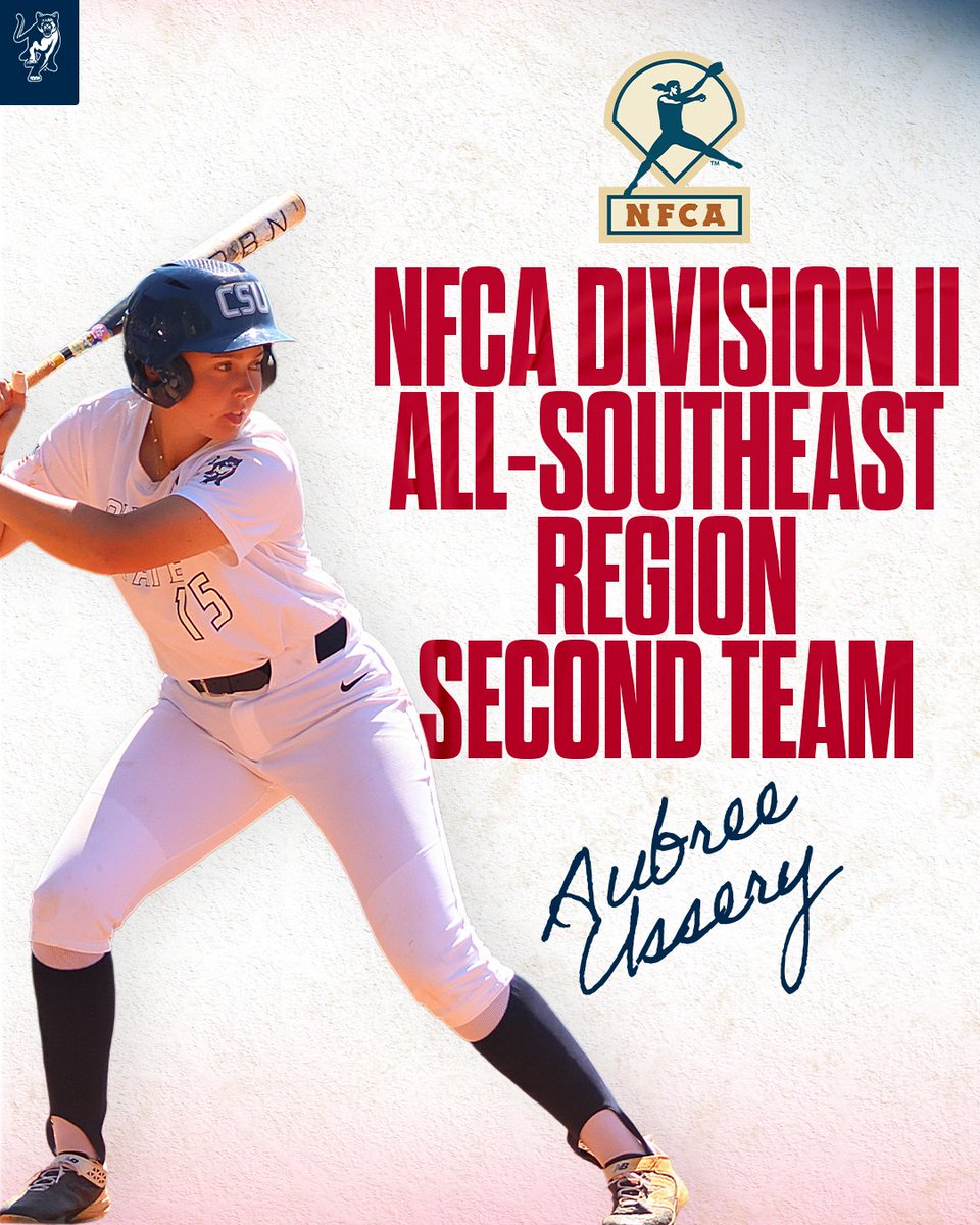 CSUCougars's tweet photo. Aubree Ussery has been named to the NFCA All-Southeast Region Second Team ‼️

#CSUCougars | #CSUSoftball https://t.co/QhprJCmn4n