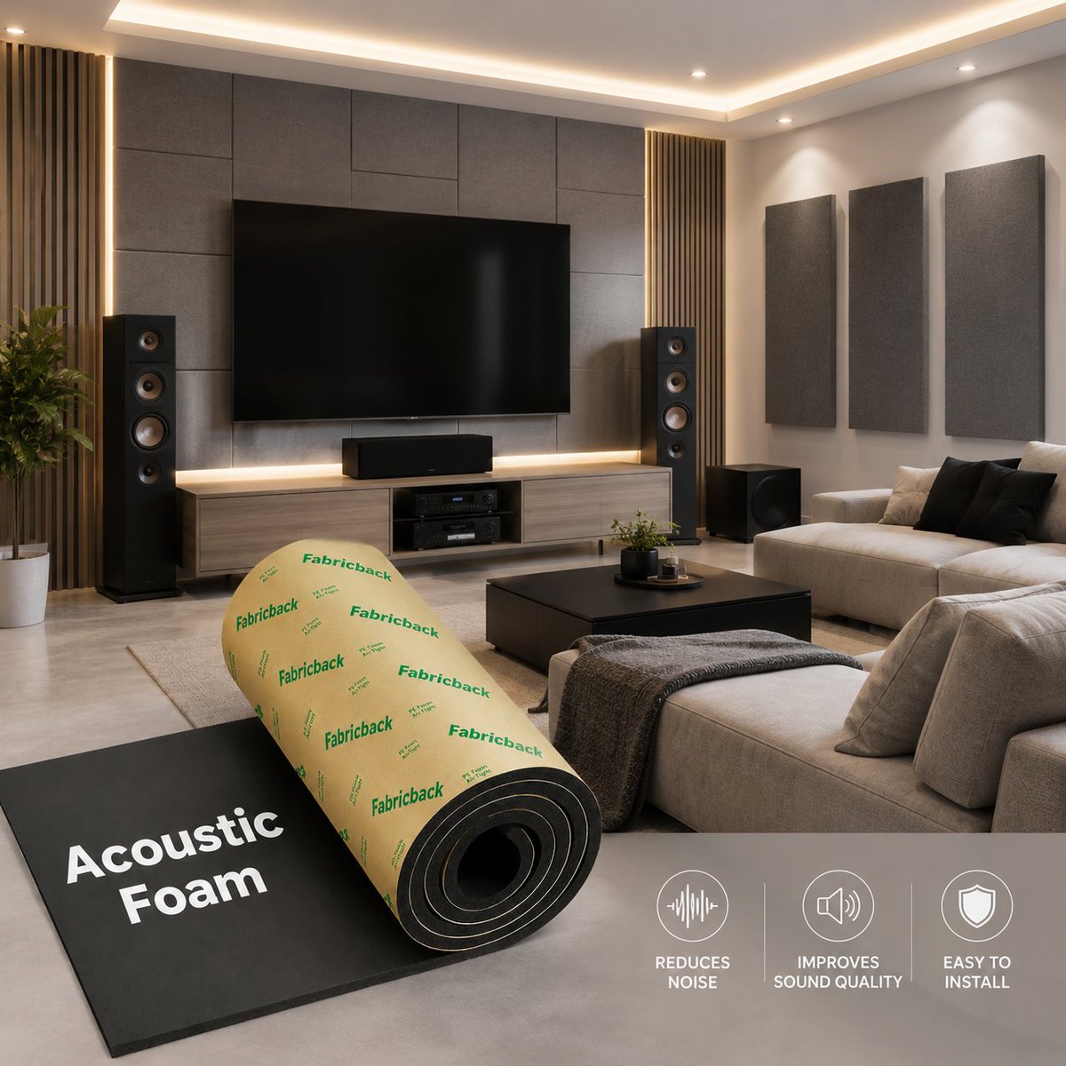 FabricBack's tweet photo. Make any room your home theater…We bond acoustic foam to fabric FabBond so you can enjoy every movie scene, concert, and game with richer, clearer sound  https://t.co/CWMbx3mdRa
#TextileSolutions #interiordesigners #designer #acousticpanels #hometheater #acousticinstallation https://t.co/PHM33UBSdy