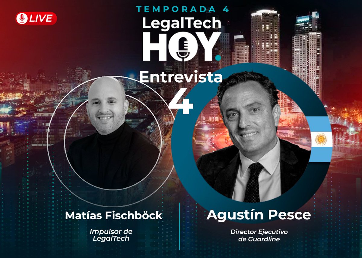 Legaltechhoy's tweet photo. 🔗 Miralo completo en:

Spotify: https://t.co/5eZR8dctcc

Youtube: https://t.co/WfFANetYr9

🚀 ¿Querés que tu marca esté presente frente a los líderes que están transformando el derecho y la justicia?

Consultanos por espacios de auspicio en Temporada 4. https://t.co/7sYlT9F2Oi
