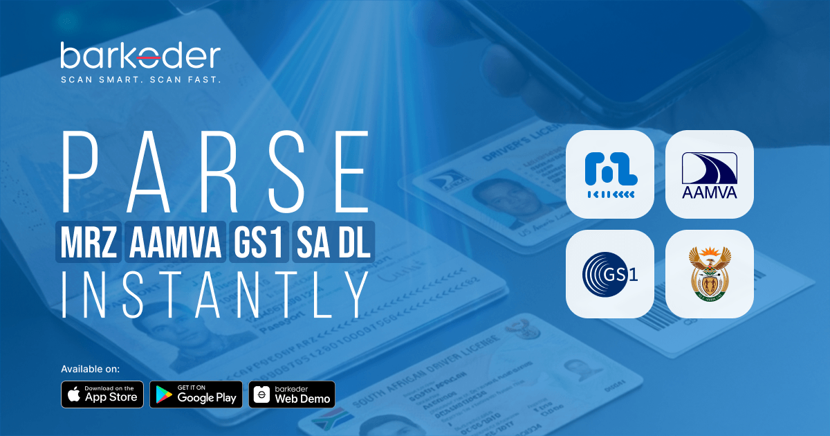 TheBarkoder's tweet photo. Don't just scan—understand the data. barKoder’s built-in parsers automatically extract structured information from IDs (MRZ, AAMVA, SA DL) and GS1 labels, saving your users time and reducing manual entry errors. 🔍
Learn more about our parsers: https://t.co/ljhiH7ePDt https://t.co/prRPz36loR