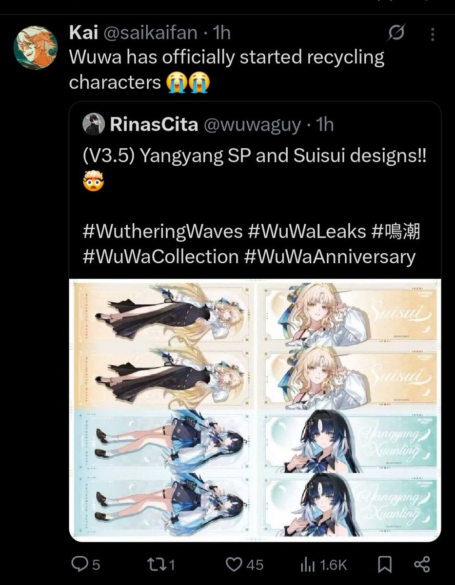 days since wuwa didn't catch strays in hoyotwt tweet media