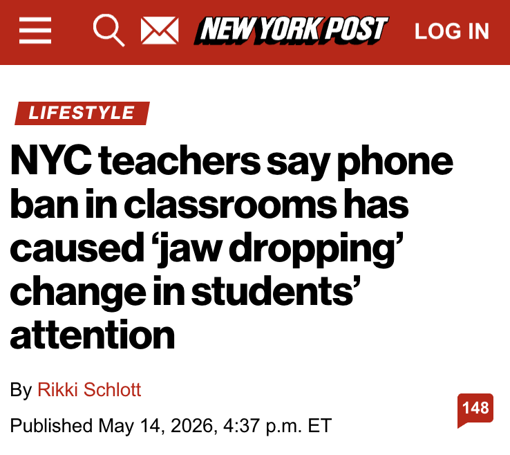 Kids are being kids again. One year later, the results are clear: Phone-free schools work.