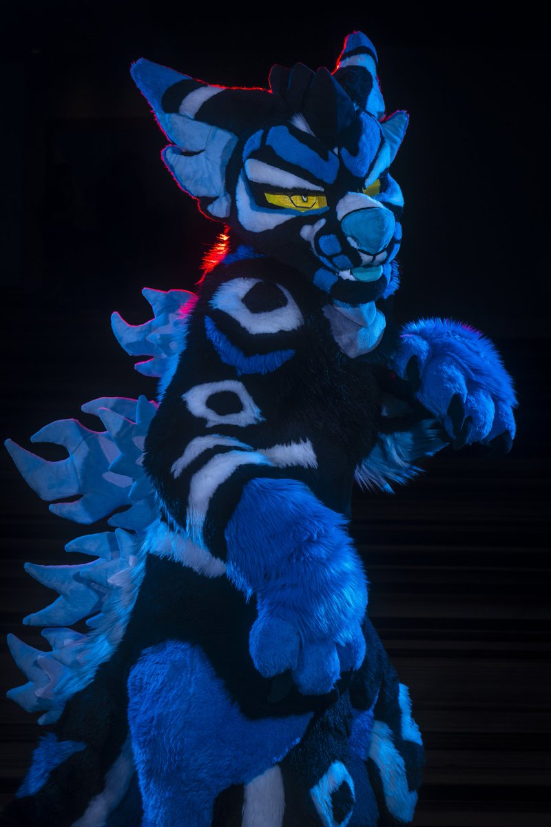 _spacekaiju_'s tweet photo. So blue✨✨✨

📸: @dire_walf 

🌌 #fursuitfriday #furry #fursuit #kaiju 🌌 https://t.co/BiA99ik1AY