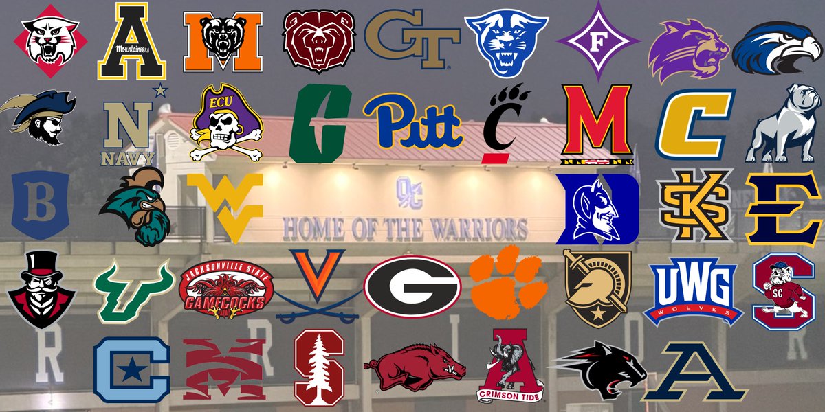 OCFearTheSpear's tweet photo. Spring football has officially come to a close. Huge thank you to all of the colleges and universities that made the trip to Watkinsville to check out our Warriors this spring! #SpearEm https://t.co/2ufXwIquZY