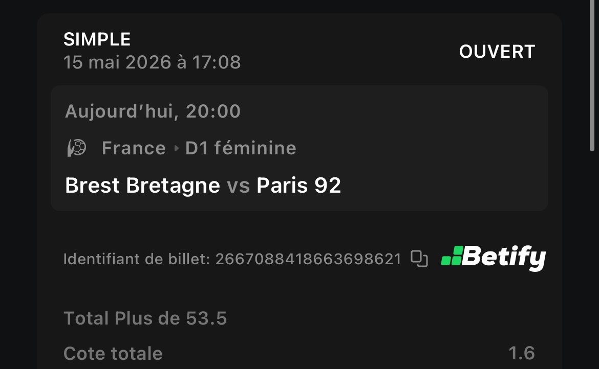 AvozPronos's tweet photo. #D1F 🇫🇷

🤾‍♀️• Brest F - Paris F over 53,5 buts | 1.60 | 0.5%

Brest doit gagner, et ça pourrait être un match plutôt prolifique. #TeamParieur https://t.co/cACTgaOcxZ