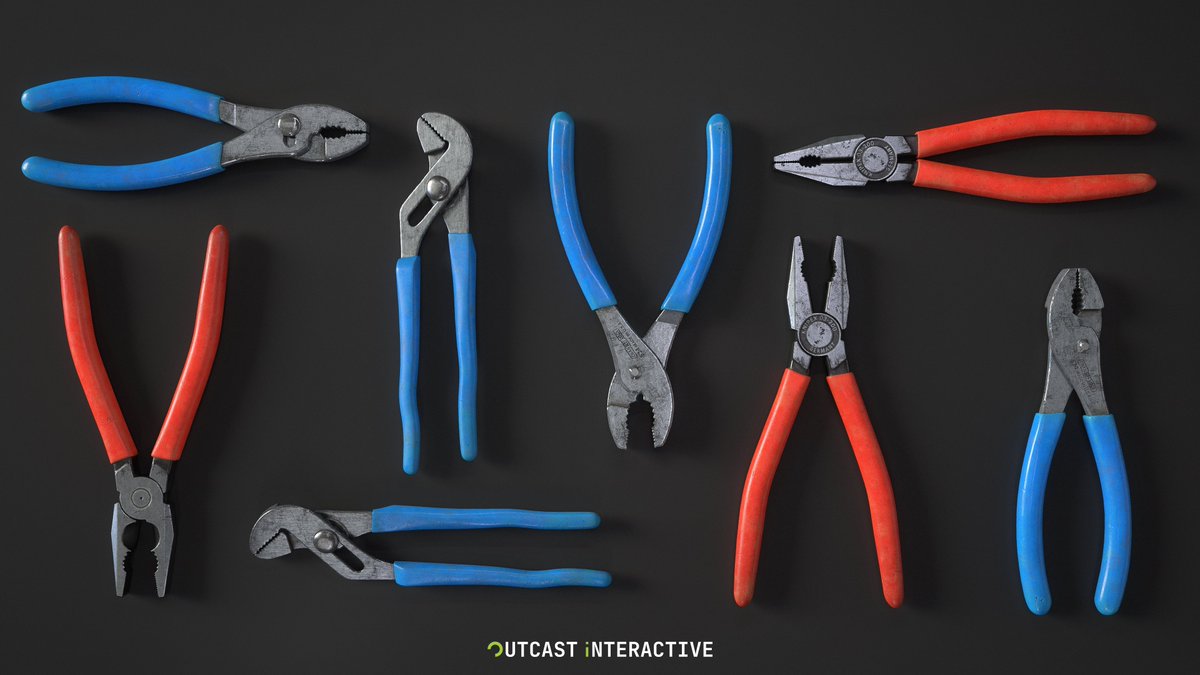 Outcastint's tweet photo. Ever started building a scene and felt like something just wouldn’t click together?

That’s exactly where our latest pliers set comes in. Built to grip the tiny details, twist rough workflows into shape, and pull every element together like a true production tool should.

Whether you’re tightening up an environment, bending realism to your style, or clamping down on those final touches—this set is ready to get the job done.

Perfect for:
🎮 Game development
🏞 Environment art
🎬 Cinematics
🧑‍💻 Real-time projects

Available now on:
• Fab Marketplace: https://t.co/gclDTc7NXX
• Gumroad: https://t.co/s4XOnXiG2t

Checkout our Artstation aswell: https://t.co/uglikocKE4

More assets and environments are already in the works—so keep a firm grip on our next drop.

#assetstore #gameassets #3dassets #gamedev #environmentart #pliers #indiedev #3dart #gameart #propart #madewithsubstance #b3d #artstationhq #unrealengine #texturing #blender3d